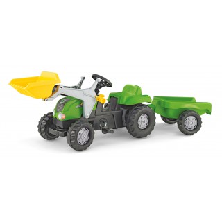 Minamas traktorius su priekaba ir kaušu - vaikams nuo 2,5 iki 5 metų | rollyKid-X | Rolly Toys